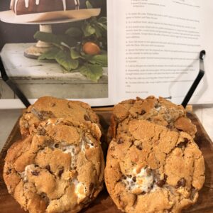 Brown butter s’mores cookies made by Sol & Sahara Goods