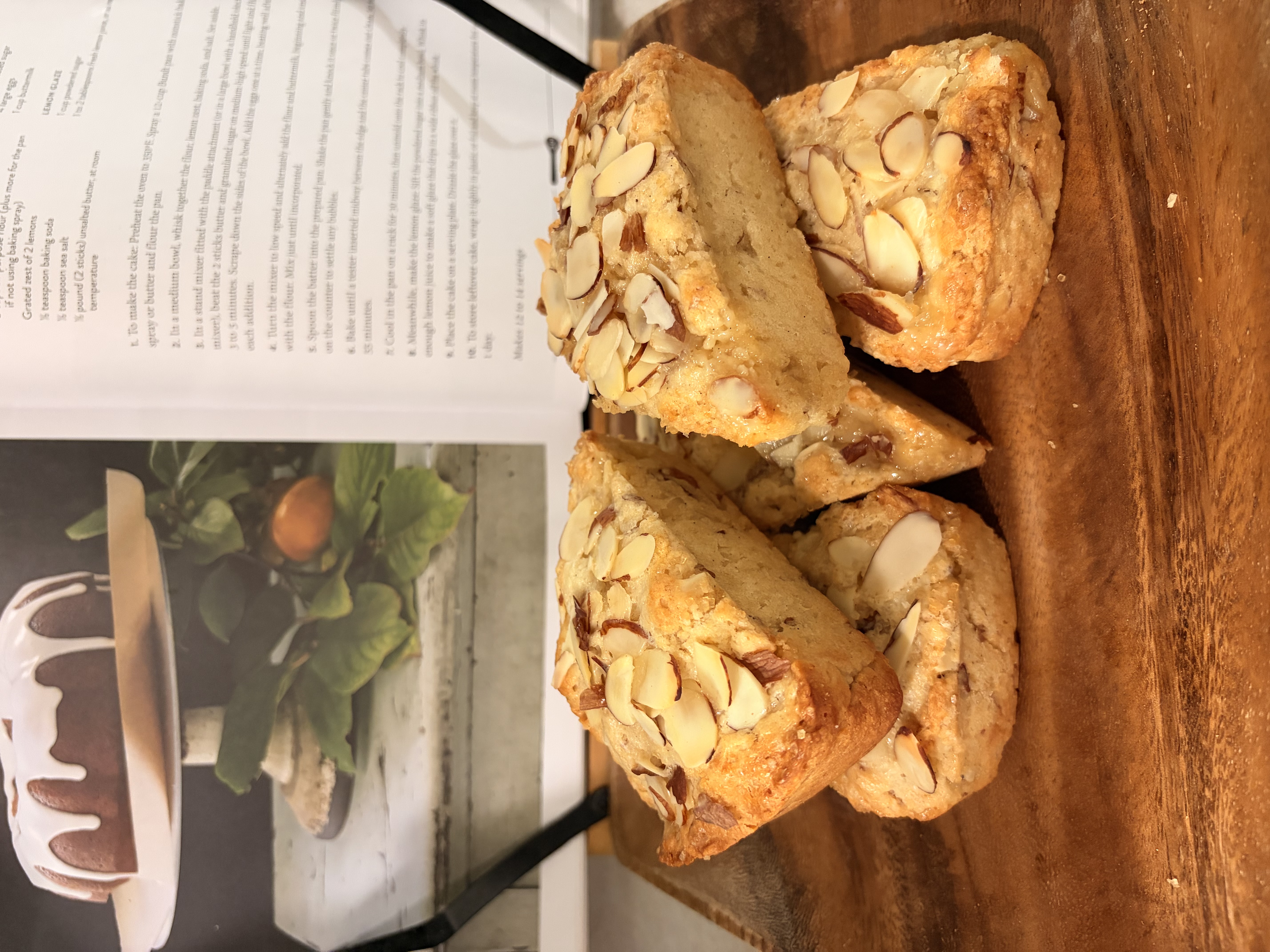 Almond vanilla bean scones baked by Sol & Sahara Goods